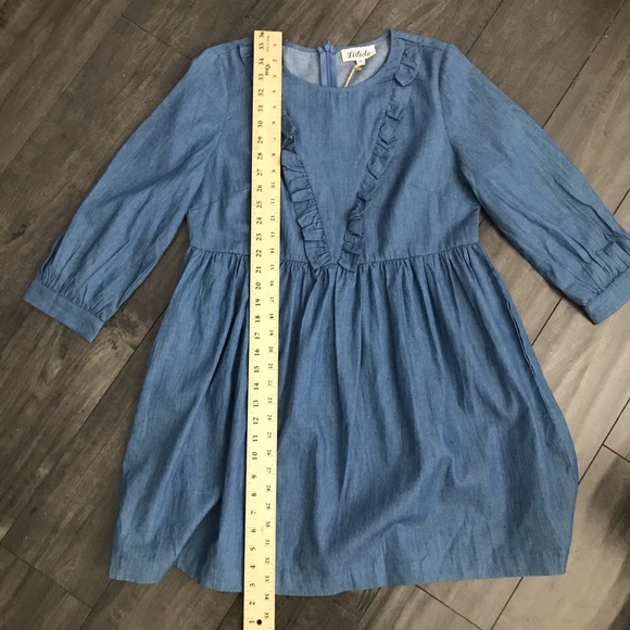 Ruffled Denim Dress - Picture 11 of 14